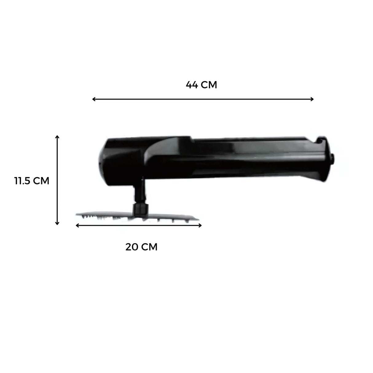 Ducha Eléctrica Horizontal Lusso Negra 220V con Regadera de 8” – Agua Caliente Instantánea