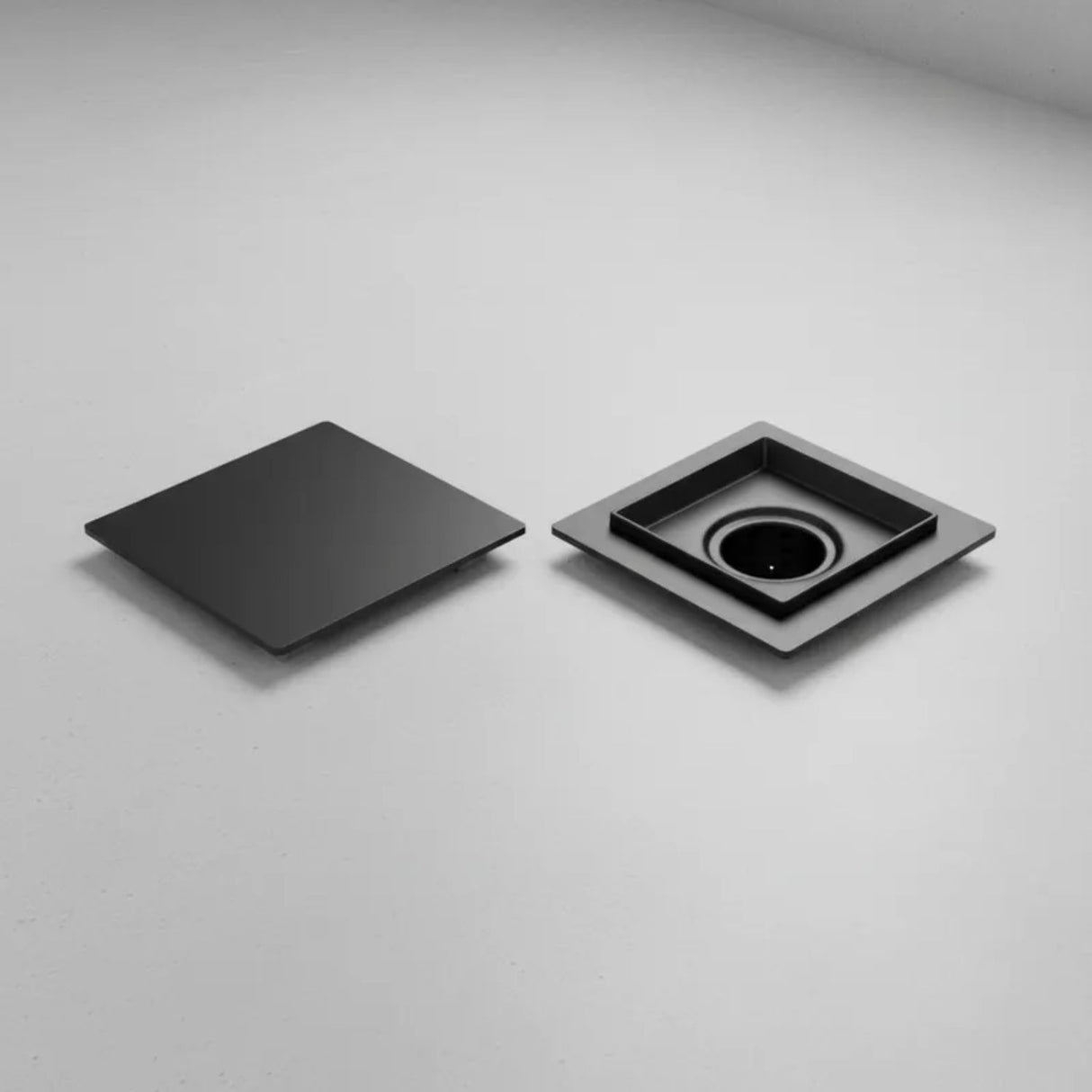 Rejilla Piso Cuadrada 10 X 10 Negro Mate Diseño Moderno SS304