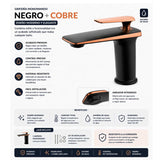 Monocontrol Lavamanos Bajo Negro Rosa Vintage 18 cm para Baño