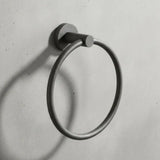 Juego Accesorios Baño Singolo X 6 Gris Concreto Diseño Moderno