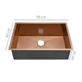 Lavaplatos Lujo Acero Inoxidable 60 x 45 Oro Rosa Alta Calidad