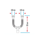 Sifón Blanco Flexible Doble