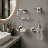 Set de Accesorios para Baño Cromado x4 Piezas