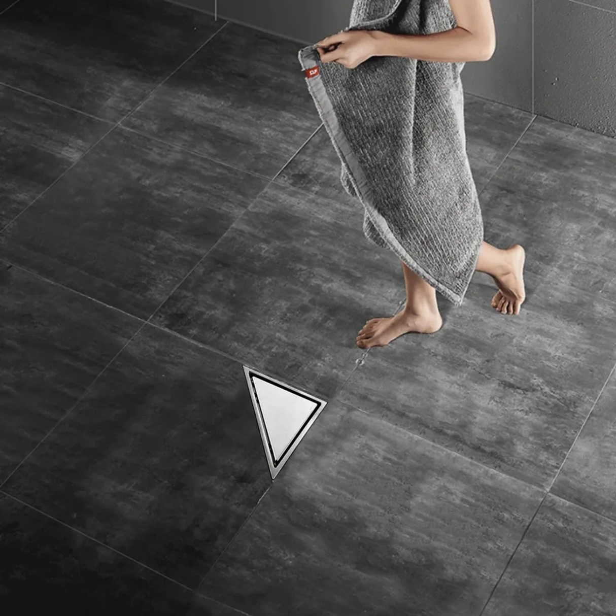 Desague Piso Triangular Acero Inoxidable Antiodor 15x15