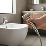 Kit Bidet de Acero Plateado Pamo SS-3041 100 cm con Grifería y Tapa