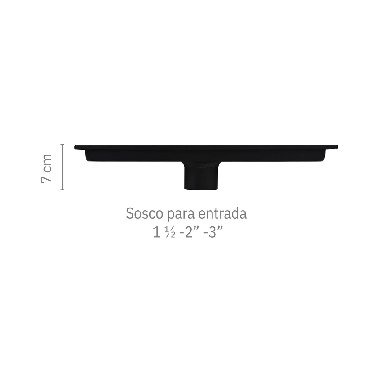 Rejilla Rectangular 30 Cm Ladrillo Negra Acero