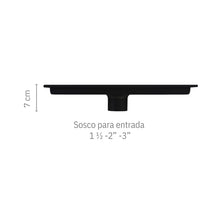 Rejilla Rectangular 30 Cm Ladrillo Negra Acero
