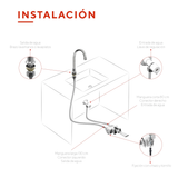 Válvula de Pedal para Lavamanos Institucional en Latón Cromado | Uso Alto Tráfico