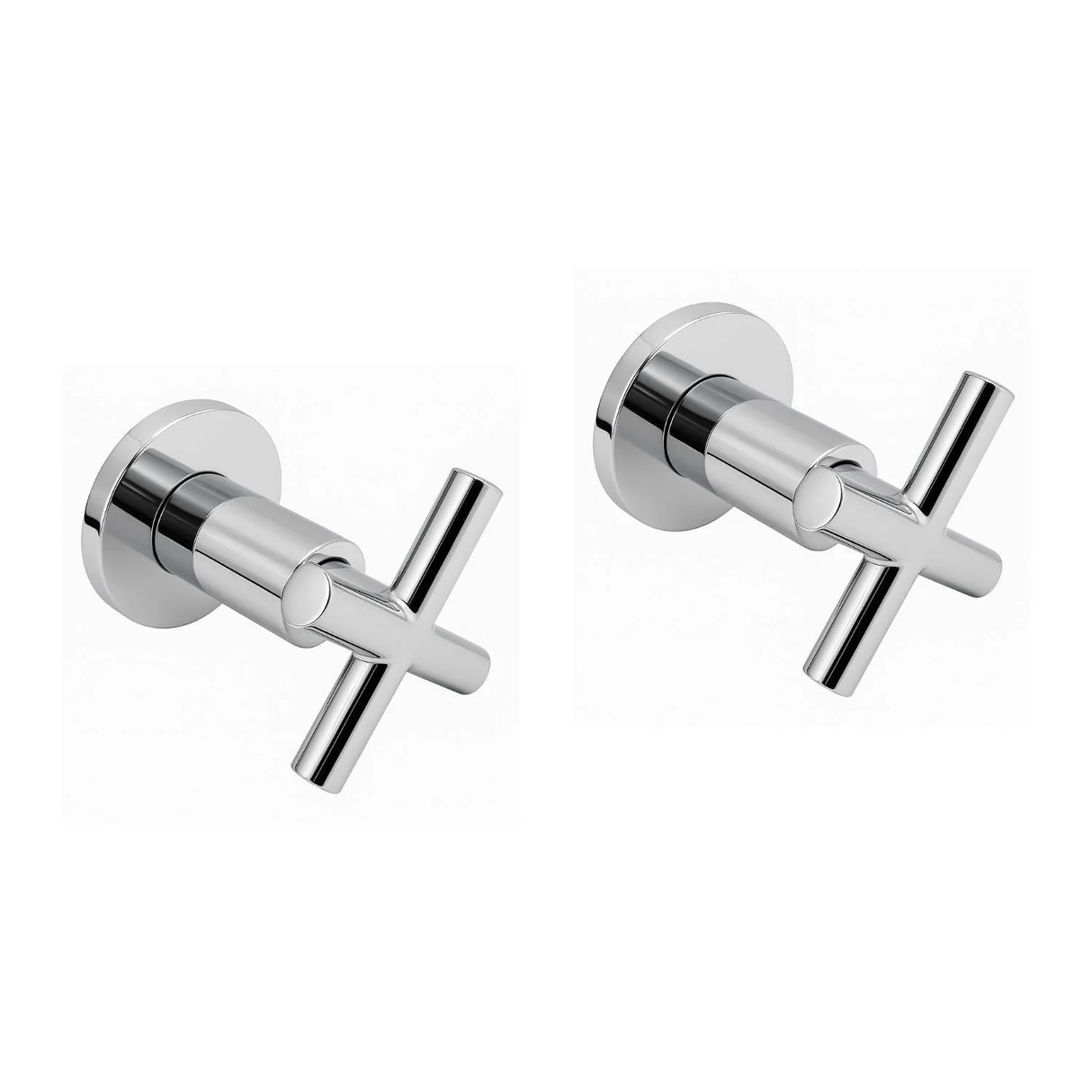 Set Griferia Ducha Alta Calidad Cuerpo Bronce Cruceta Cromo