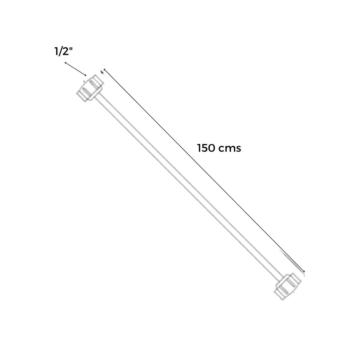 Acoflex Lavamanos 1/2"x1/2"  150 cm