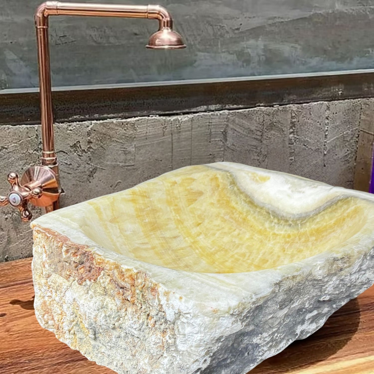 Lavamanos en Piedra Natural Linea Quarzo Amarillo