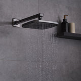 Regadera Rectangular 10 Gris Concreto Acero Inoxidable Ducha