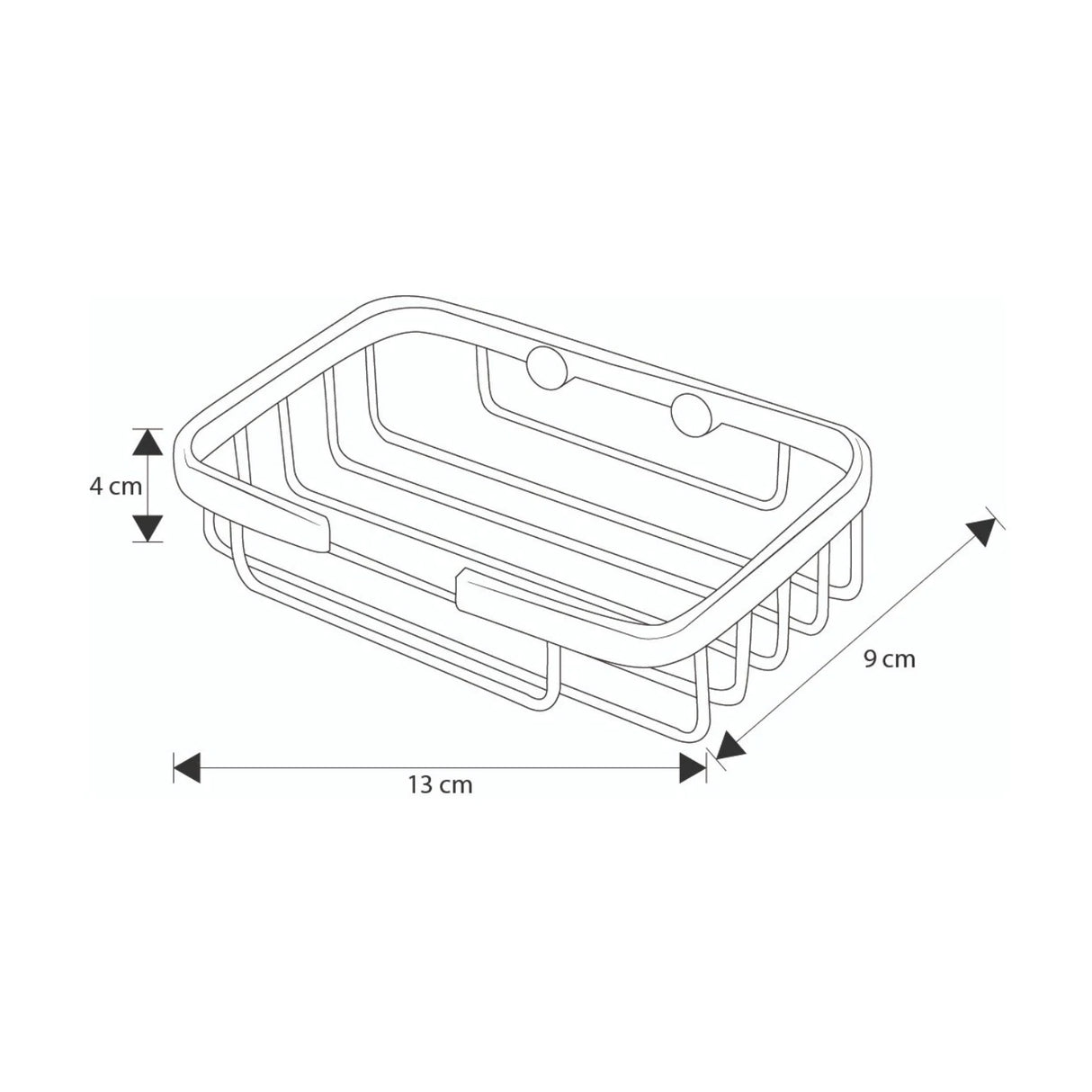 Jabonera Pequeña Metálica 100%  Diseño Rectangular