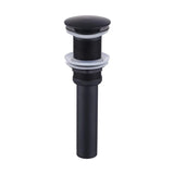 Desagüe Push para Lavamanos Negro Mate 7,8 cm de alto y 6,6 cm de ancho