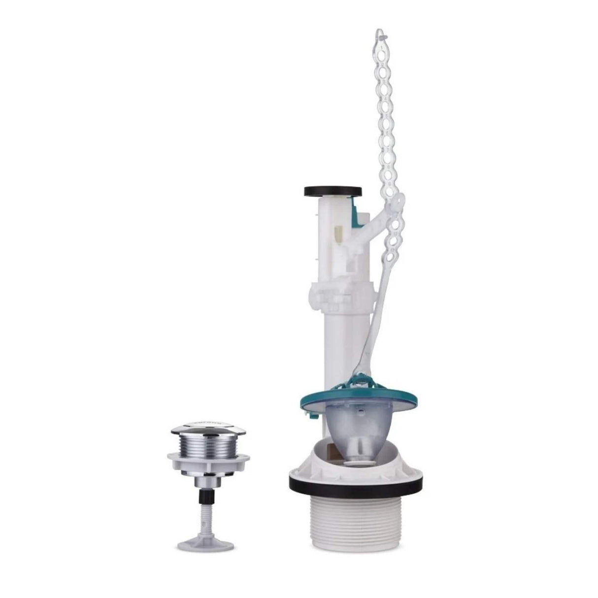 Válvula Descarga Nuki 2 Piezas Catapulta 26cm + Botón Grival