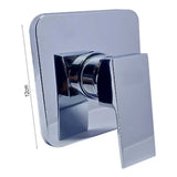 Monocontrol Ducha Orca Cuadrado Cromado 12 cm Empotrado para Baño