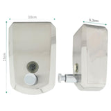 Dispensador Jabón 500 Ml Acero Inoxidable 304 Institucional, Alta Calidad