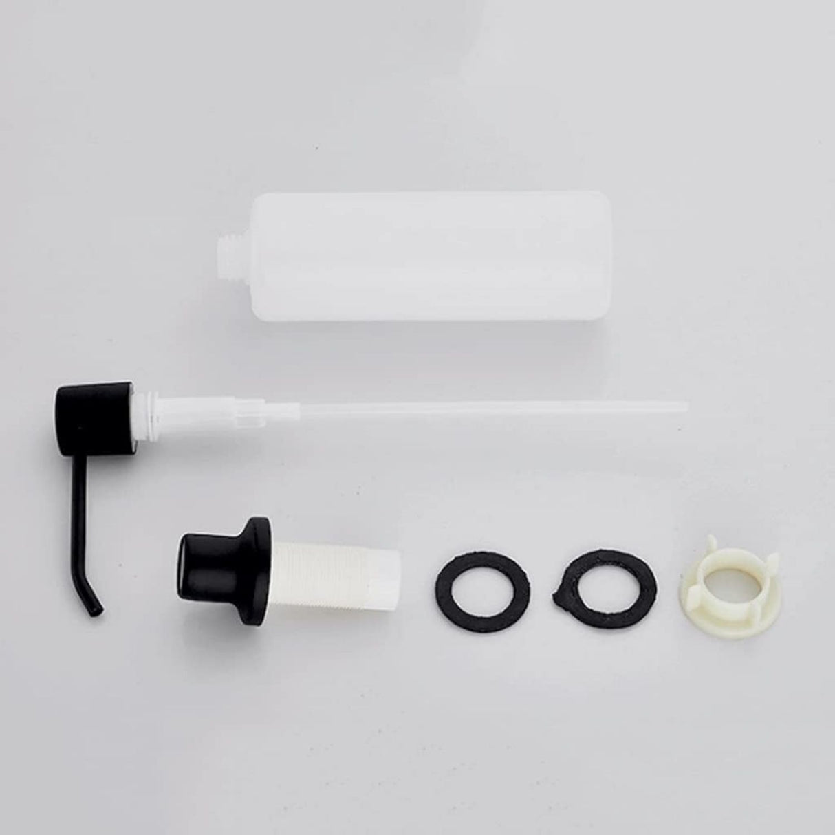 Dispensador Jabón Acero Inoxidable Negro Integrado Cocina