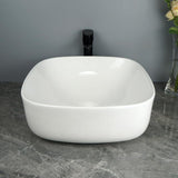 Lavamanos Sobreponer Tipo Vessel Opera Cuadrado - 41.5 x 41.5 x 14.5 cm. Blanco
