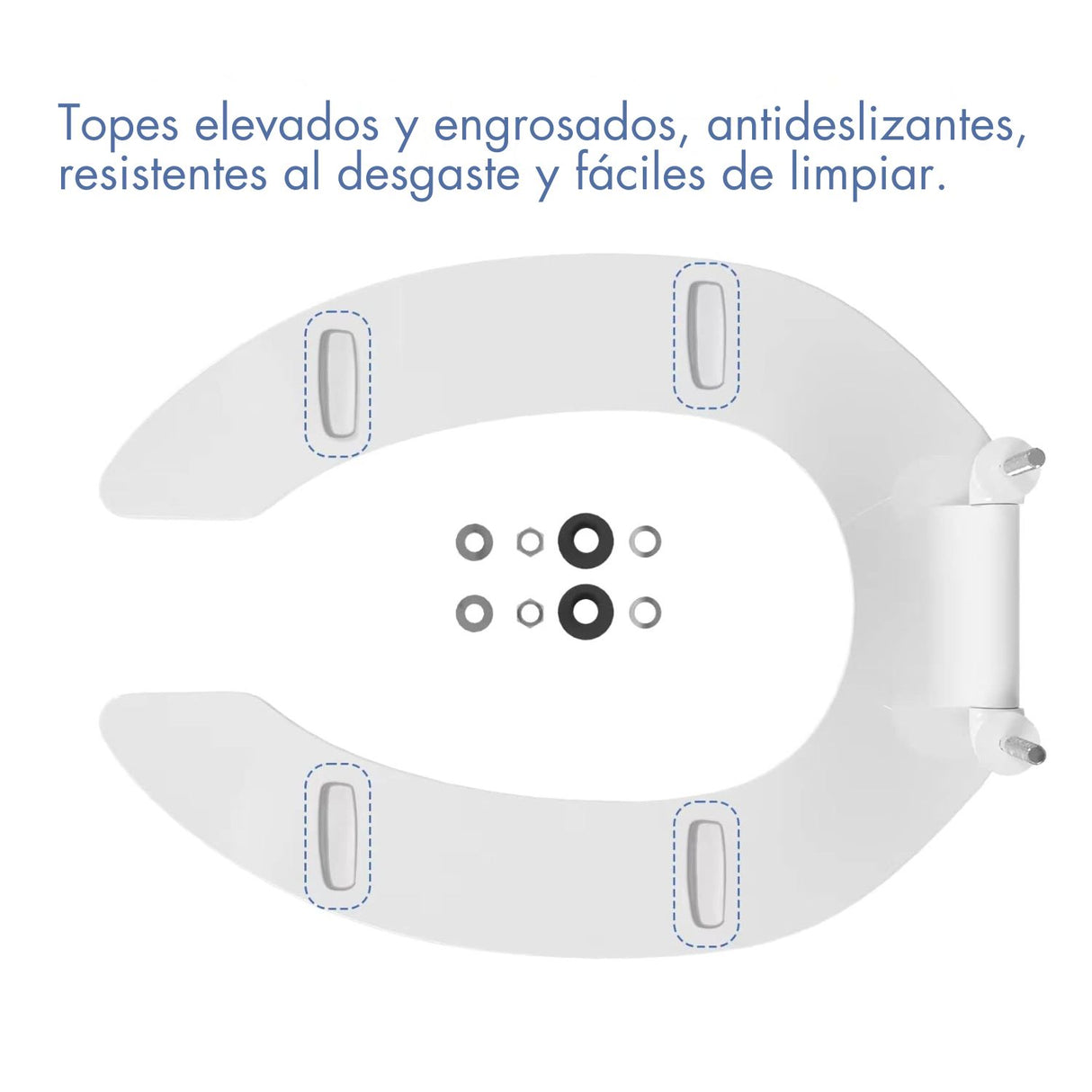 Tapa asiento tipo herradura para sanitario institucional Caída Lenta