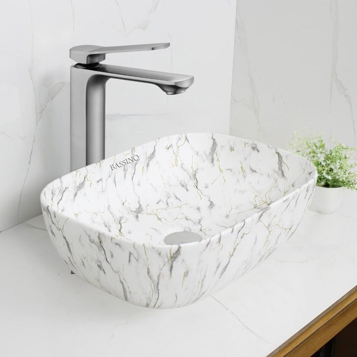 Grifería Lavamanos Monocontrol Alta Gunmetal Antihuellas Metalica