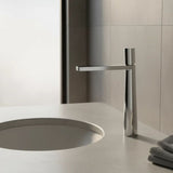 Lavamanos Monocontrol Alto Dritto Gris Concreto Diseño Moderno