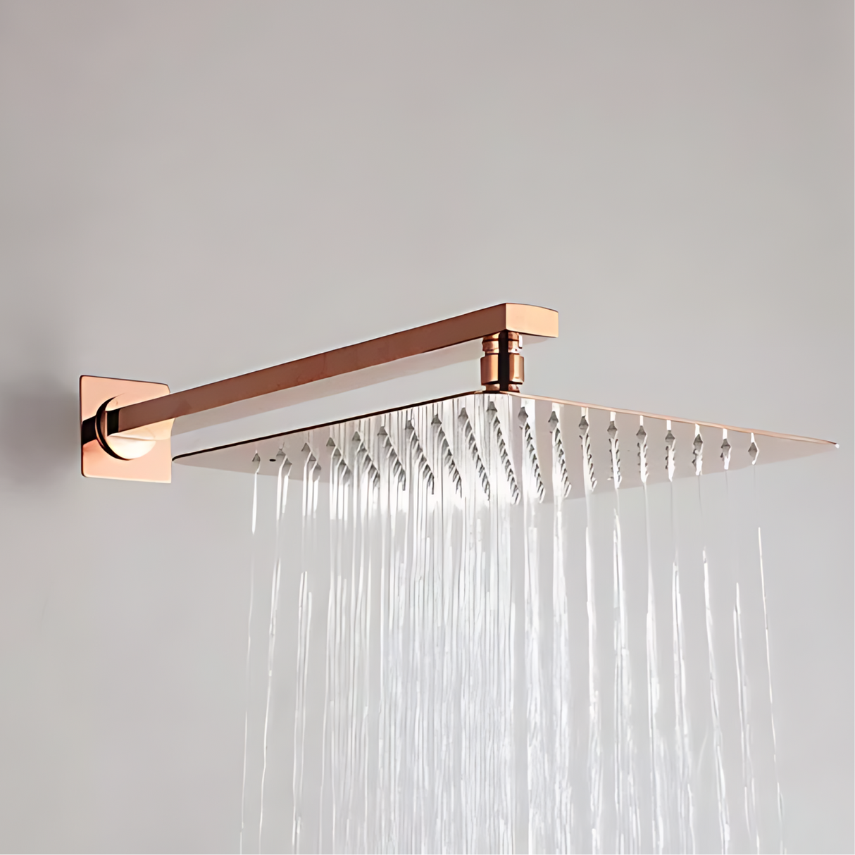 Tubo Regadera Cuadrado 40 cm Metálico
