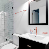 Juego de Accesorios de Baño Lujo Oro Rosa 6 Piezas con Toallero, Portarrollos y Jabonera