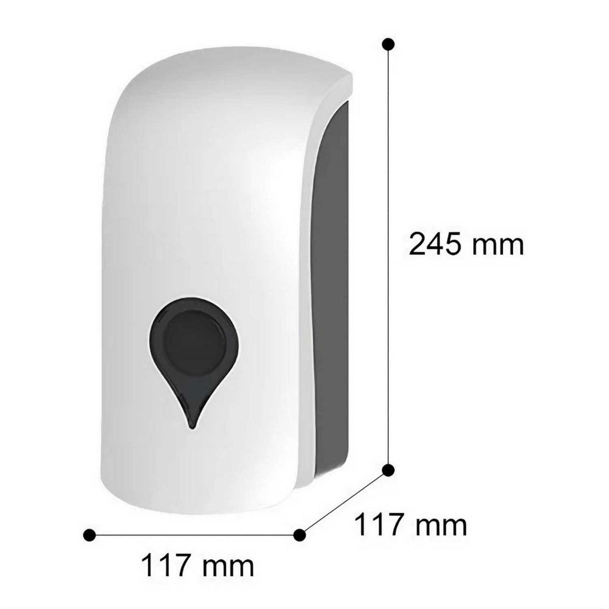 Dispensador de Jabón Líquido o Espuma 1000 ml – Montaje en Pared