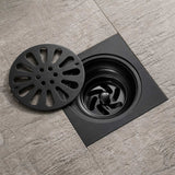 Rejilla de Piso Negro Liviana 10*10 Flor