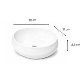 Lavamanos Fiorentino Blanco Sobreponer en Porcelana 40 x 37 x 15.5 cm
