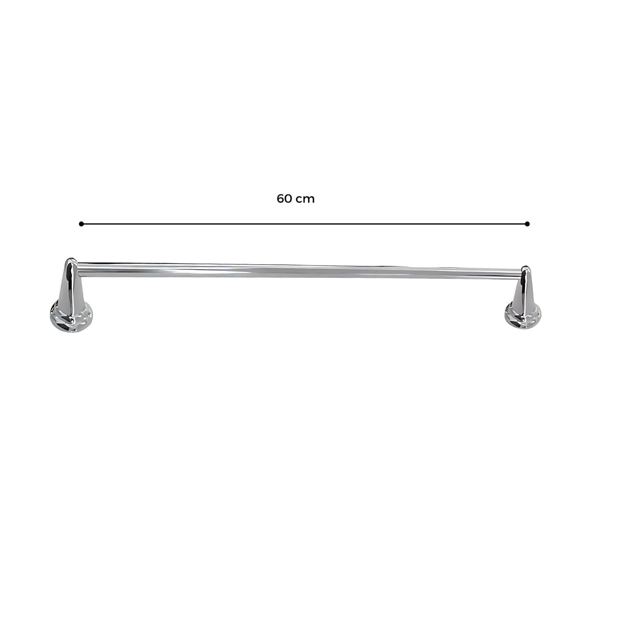 Toallero Barra Redondo Cromado 60 cms