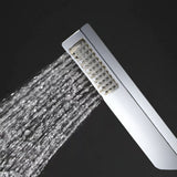Mango Teleducha Slim Alargada Cromada en Acero Inoxidable (SUS304), Entrada de ½”, Chorro Tipo Lluvia