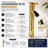 Grifería Monocontrol Cascada Alto Bambú
