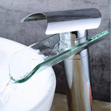 Grifería Monocontrol Lavamanos Alto Cascada Transparente – Diseño Moderno Premium 25,7 cm de alto