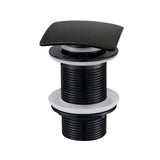 Desagüe Push para Lavamanos Negro Mate Cuadrado 7,8 cm de alto y 6,6 cm de ancho