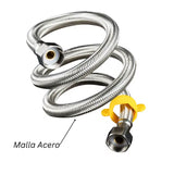 Acople Flexométrico 1/2"x1/2" Acero Inoxidable 1 Metro