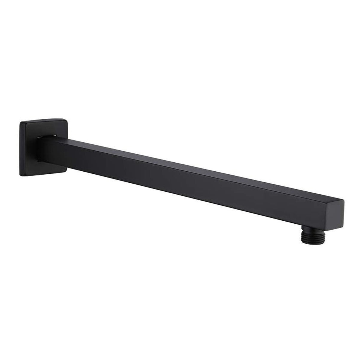 Regadera Ducha 20cm Acero Color Negro Matte + Tubo Cuadrado