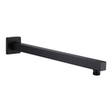 Regadera Ducha 20cm Acero Color Negro Matte + Tubo Cuadrado