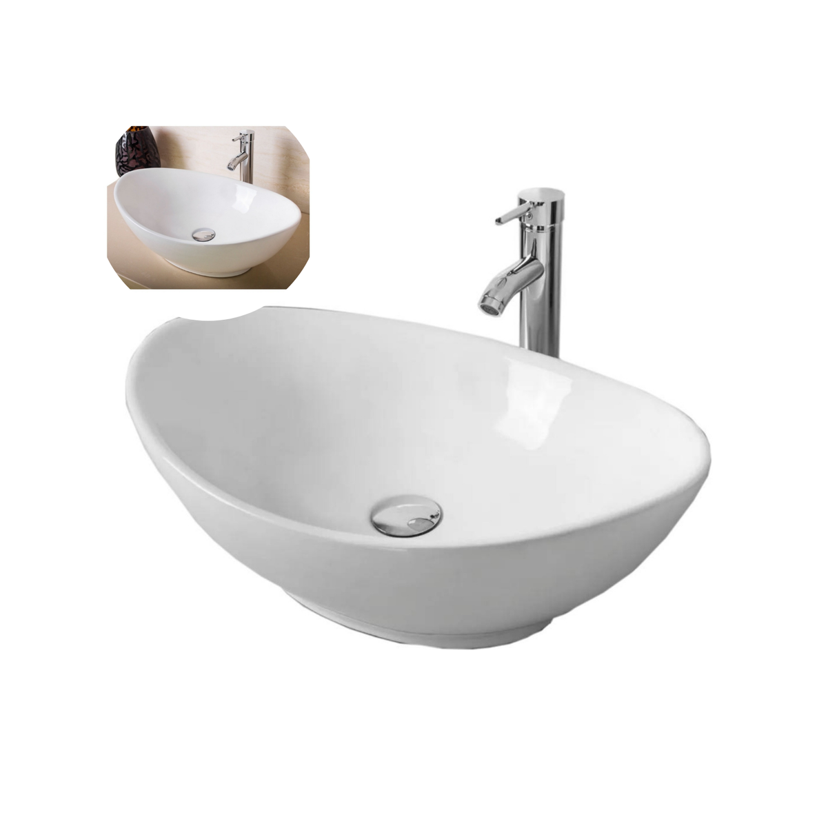 Kit Completo Lavamanos Blanco Canoa -desagüe - Griferia