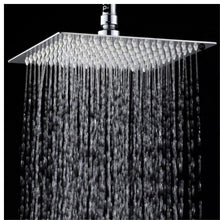 Ducha Regadera Metal Cuadrada 20Cm-Cromo Tubo