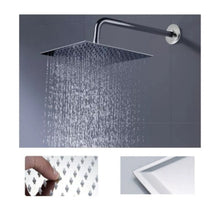 Regadera Ducha Metal Cuadrada 30Cm-Cromo Tubo