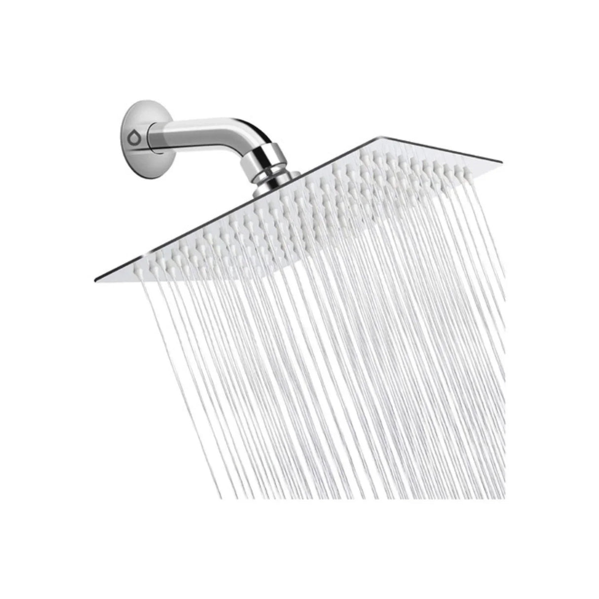 Regadera Metalica Cuadrada 25cm-Cromo Tubo