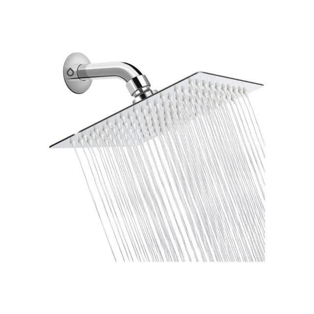 Regadera Metalica Cuadrada 25cm-Cromo Tubo