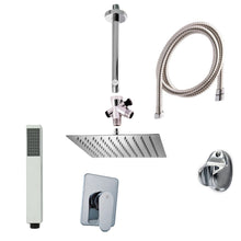 Kit Regadera 30 cm Tubo+Desviador+Teleducha