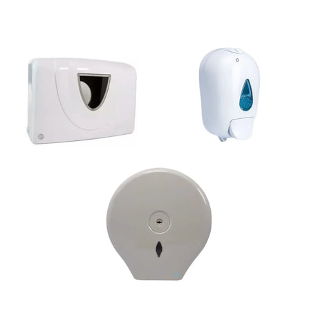 Kit Dispensador Jabón Liquido Toallas Papel