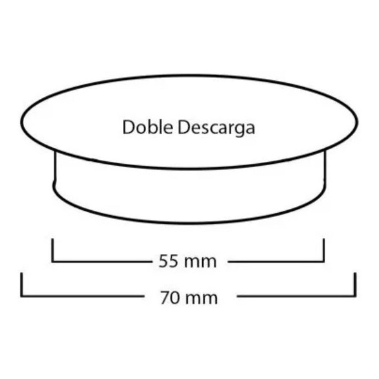 Boton De Push Para Sanitario Doble Descarga