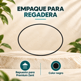 Características del empaque negro para regadera Premium Zent
