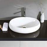 Lavamanos Sobreponer Ovalado Blanco Deluxe 42 cm (largo) x 30 cm (ancho) x 15.5 cm (alto)