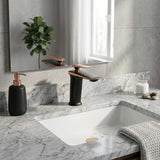 Monocontrol Lavamanos Bajo Negro Rosa Vintage 18 cm para Baño